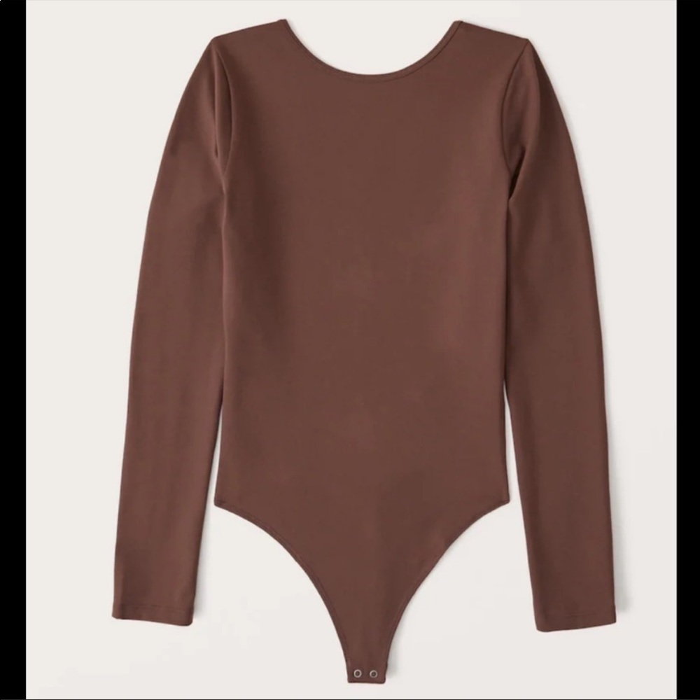 Brown Abercrombie open back bodysuit